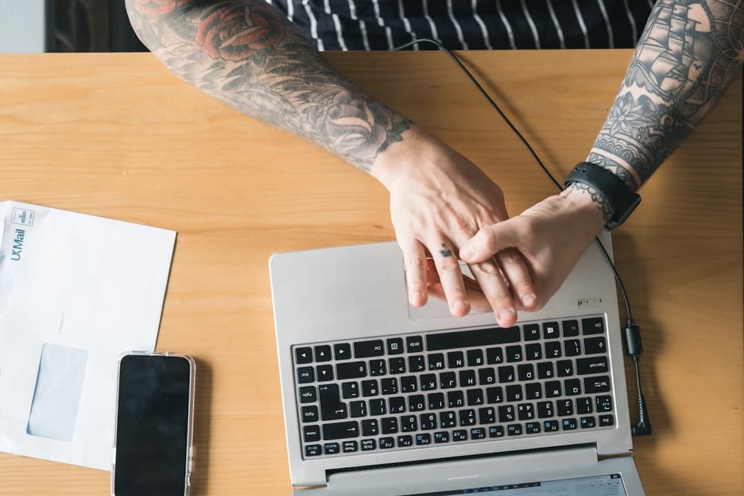 Business workspace with analytics